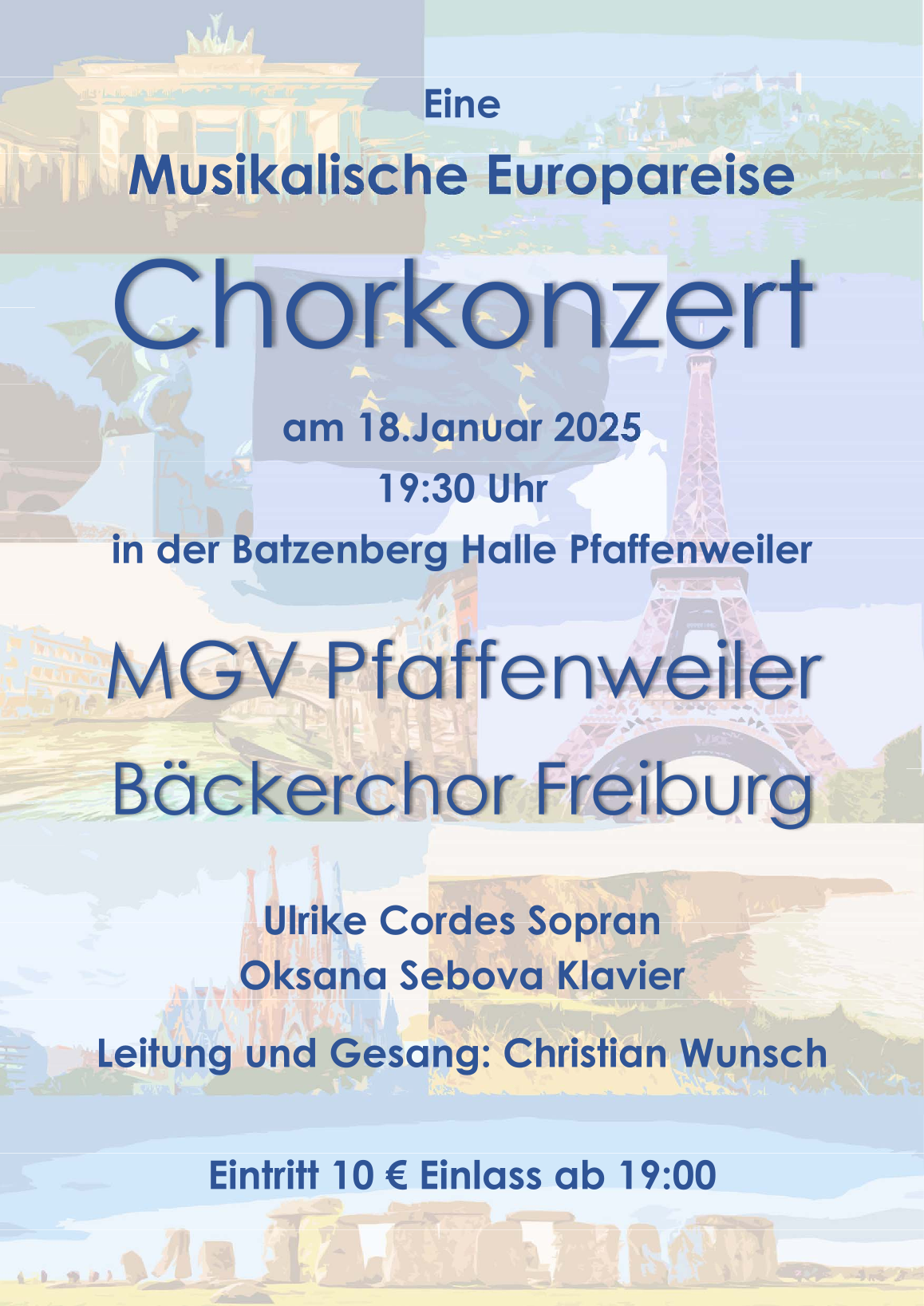 Plakat: Eine musikalische Europareise