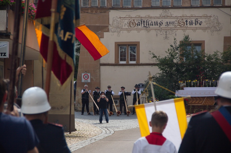 Unsere Albhornbläser auf dem Stubenplatz