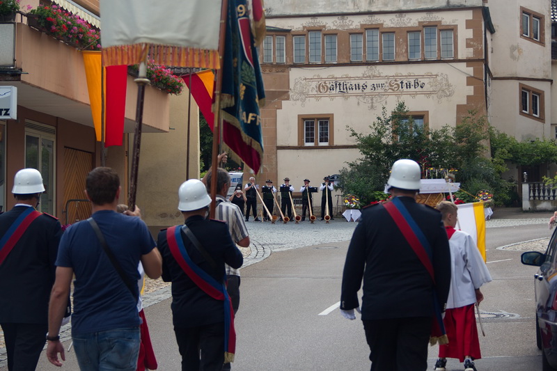 Unsere Albhornbläser auf dem Stubenplatz