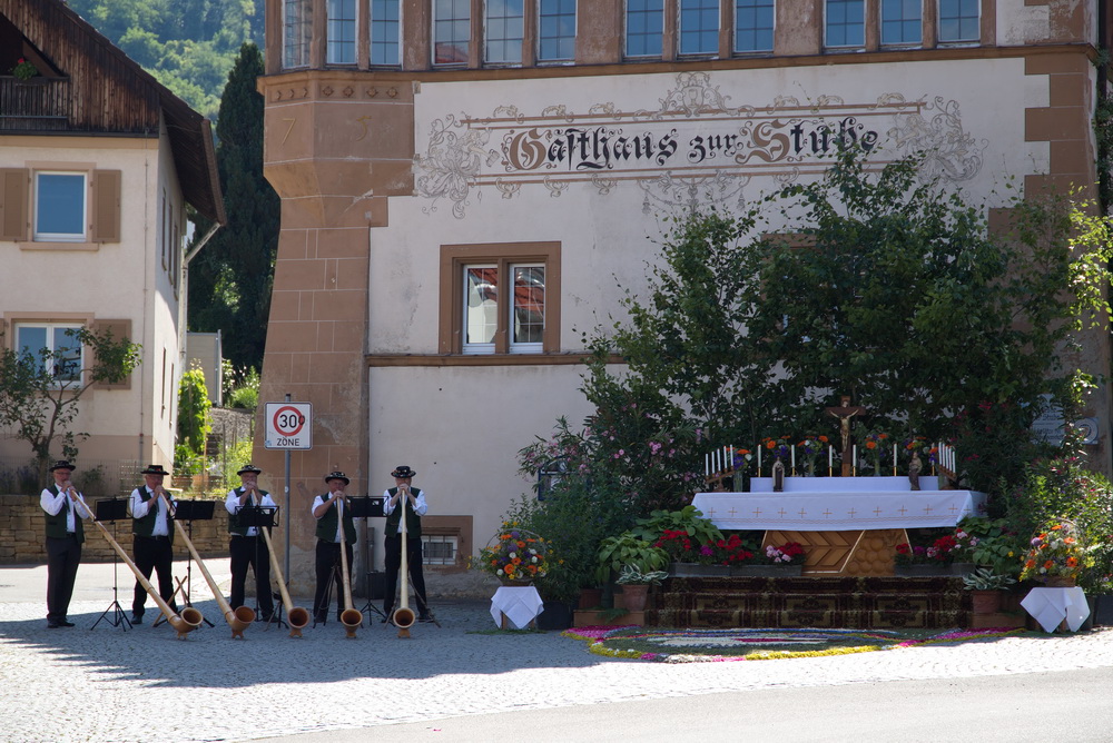 Albhornbläser an der Stube