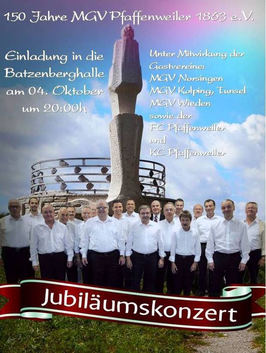 Plakat zum Jubiläumskonzert